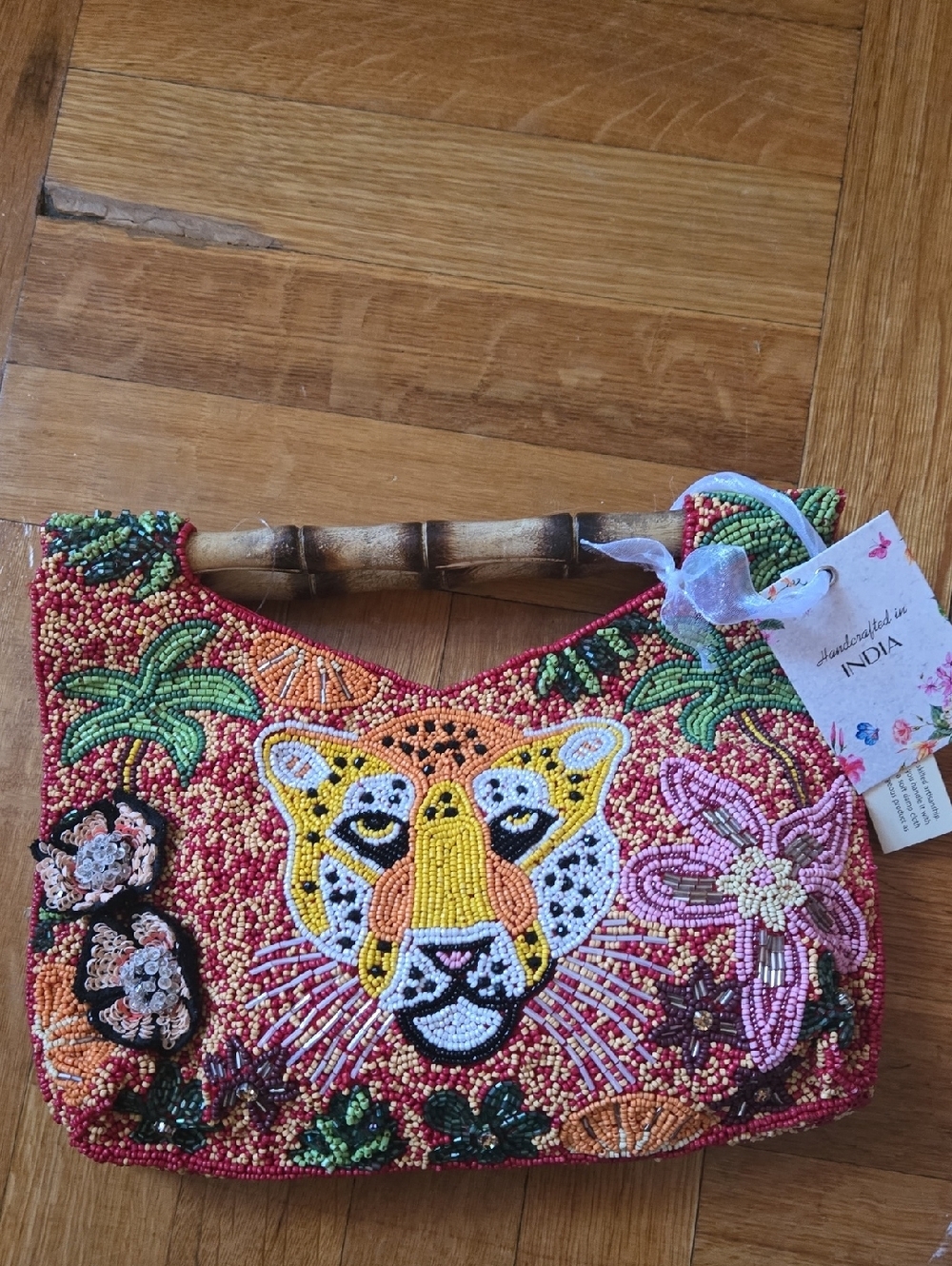 India Beaded Bag Tiguer Zafari